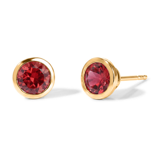 D'Joy Lab Grown Padparadscha-Saphir Ohrringe 925 Silber 750 Gelbgold vermeil ca. 2.19 ct