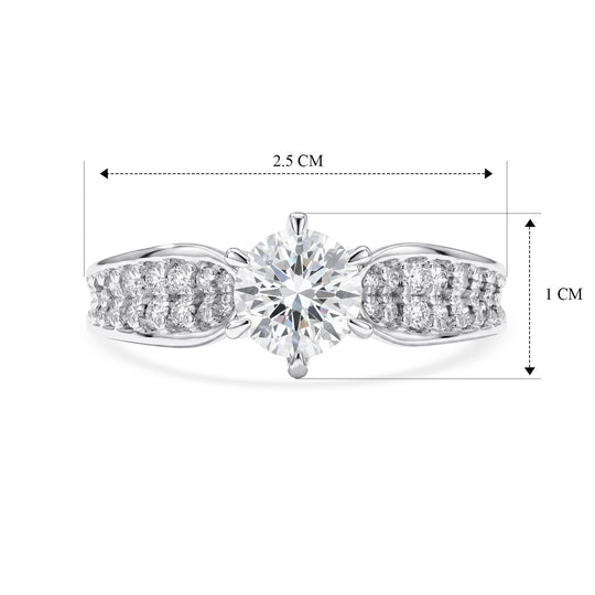 LUXURIANT DIAMOND - Lab Grown Diamant SI-GH SGL zertifiziert
Ring 925 Silber Rhodiniert (Größe 19.00) ca. 2.00 ct