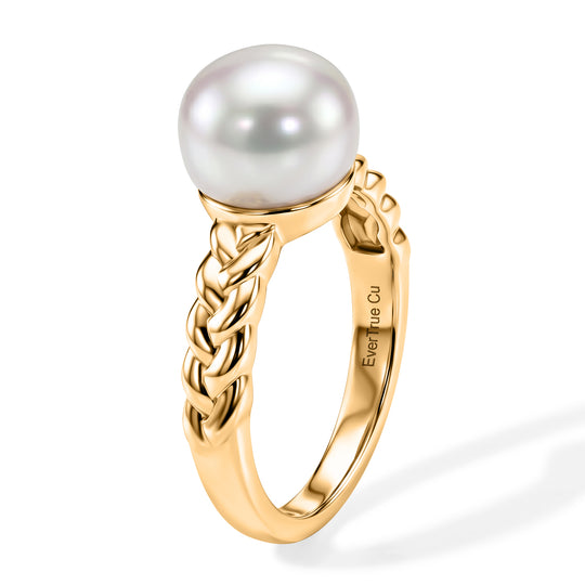 EVER TRUE Süßwasser Perle (9-9.5 mm) Ring 950 Kupfer (Größe 20.00)