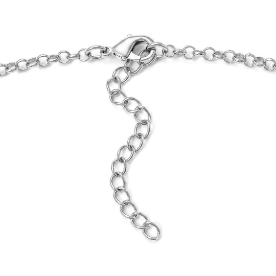 EVER TRUE Süßwasser Perle (7-7.5 mm) Halskette ca. 45 cm 950 Kupfer, Silberfarben, 45.16 ct