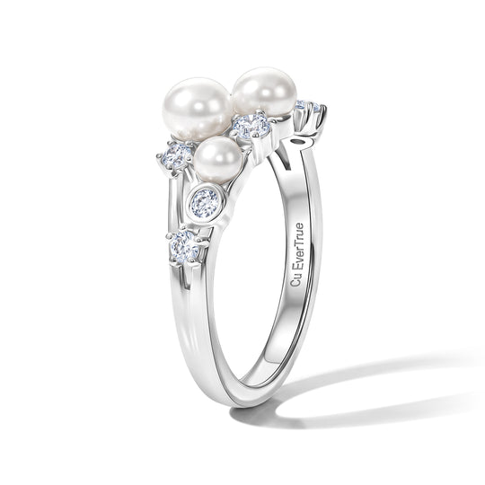EVER TRUE Süßwasser Perle (5 mm) Ring 950 Kupfer (Größe 20.00)