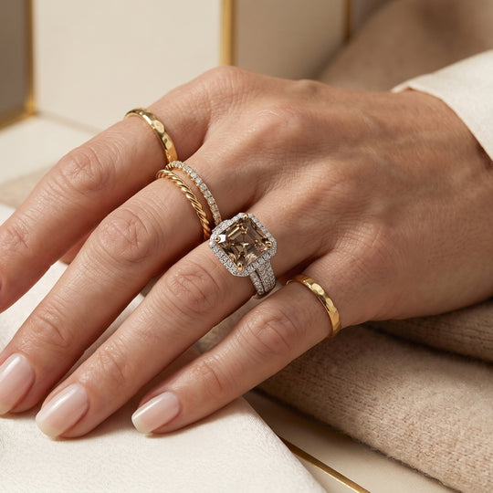LUXORO AAA Turkizit, Weißer Diamant Ring 417 Gold (Größe 19.00) (10-16 Werktage Lieferzeit) ca. 5,19 ct
