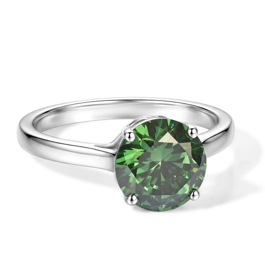 LUXURIANT (10-16 Werktage Lieferzeit) 2,00 ct. VS-EF grüner Labor Diamant Ring in 417 Weißgold