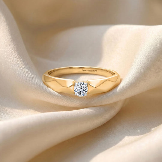 LUXURIANT SI-GH Labor Diamant Solitär Ring, 925 Silber rhodiniert - 0,20 ct.