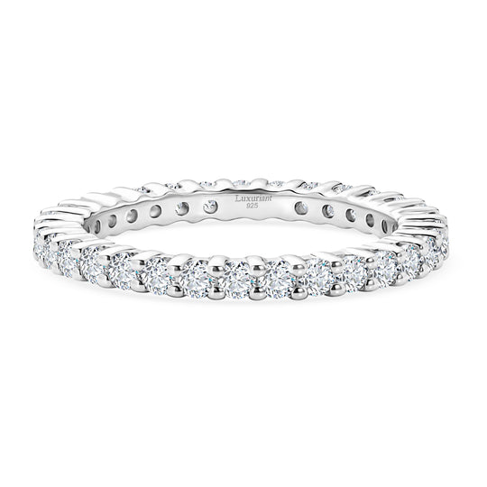 LUXURIANT DIAMOND - Lab Grown Diamant SI-GH SGL zertifiziert Ring 925 Silber 750 Gelbgold vermeil (Größe 20.00) ca. 1,03 ct