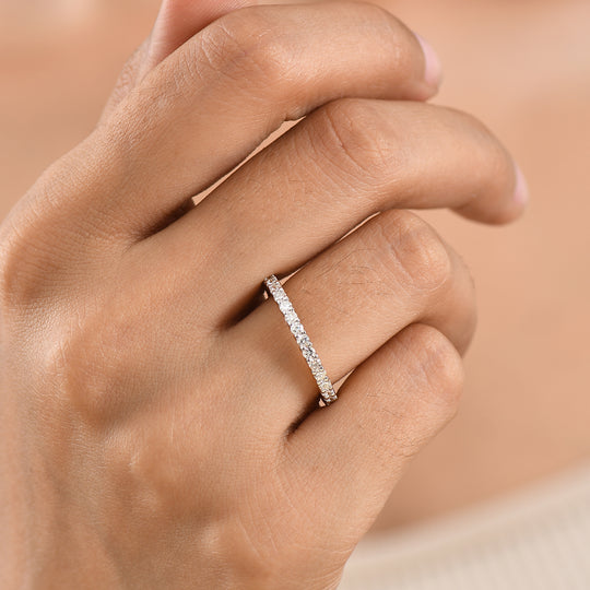 LUXURIANT DIAMOND - Lab Grown Diamant SI-GH SGL zertifiziert Ring 925 Silber 750 Gelbgold vermeil (Größe 20.00) ca. 1,03 ct