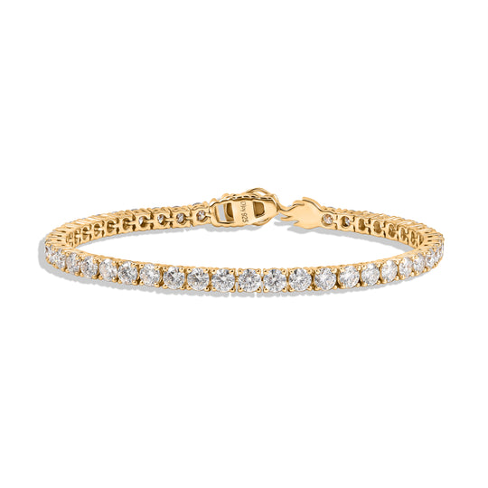 D'Joy Moissanit Drache Armband ca. 19 cm 925 Silber 750 Gelbgold vermeil ca. 8.36 ct