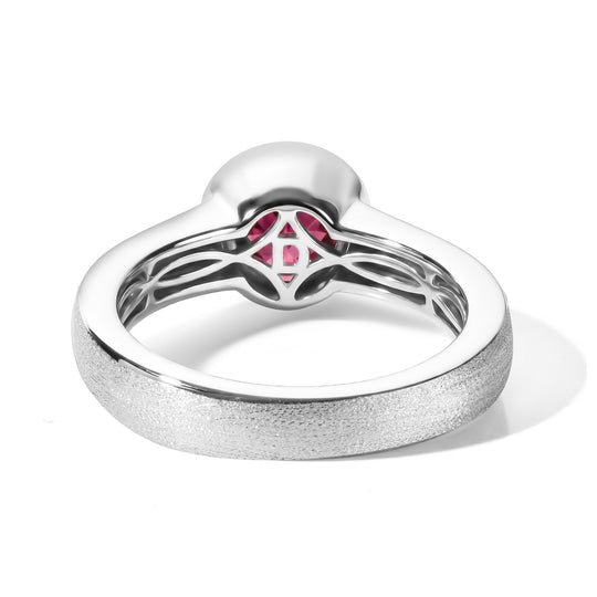 D'Joy Lab Grown Padparadscha-Saphir Ring 925 Silber Rhodiniert und 750 Gelbgold Vermeil (Größe 17.00) ca. 1,87 ct