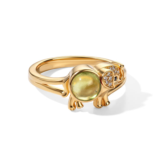 EVER TRUE AA Peridot, Schwarzer Spinell Ring 950 Kupfer (Größe 18.00) ca. 1,07 ct