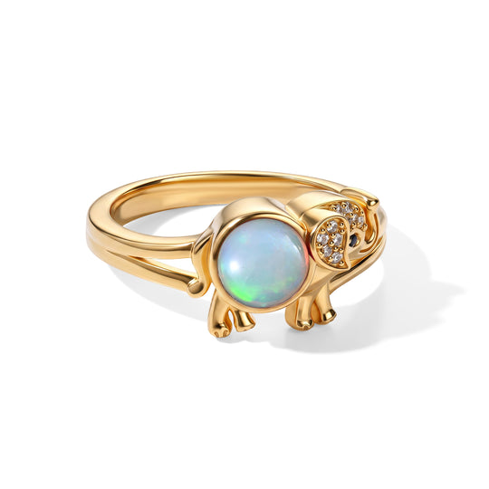 EVER TRUE AA Natürlicher, äthiopischer Welo Opal, Schwarzer Spinell Ring 950 Kupfer (Größe 18.00) ca. 0,64 ct