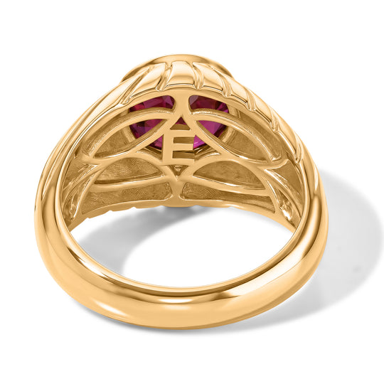 EVER TRUE AAA Lab Grown Rubin Ring 950 Kupfer (Größe 21.00) ca. 2,81 ct