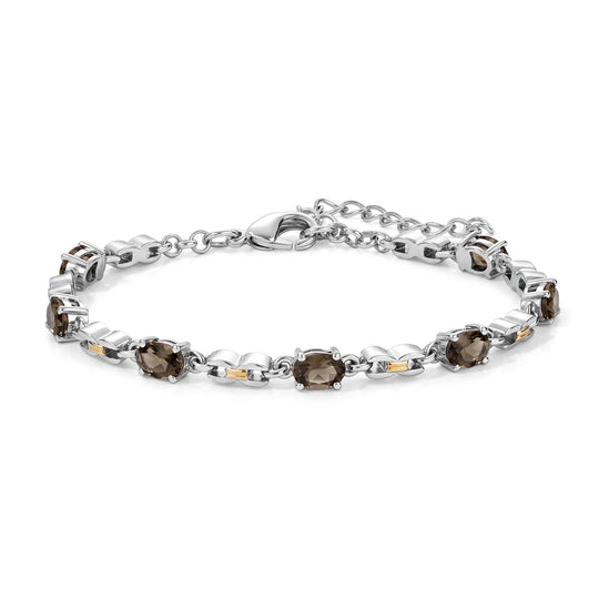 EVER TRUE Roter Granat Armband ca. 16.5 cm Nickelfreies Messing ca. 4.15 ct