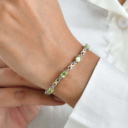EVER TRUE Peridot Armband ca. 16.5 cm Nickelfreies Messing ca. 3.41 ct