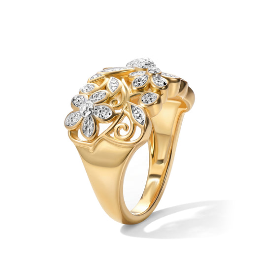 EVER TRUE Weißer Diamant Ring Nickelfreies Messing (Größe 21.00)
