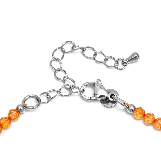 EVER TRUE Citrin Armband ca. 19 cm 316L Edelstahl ca. 14.50 ct