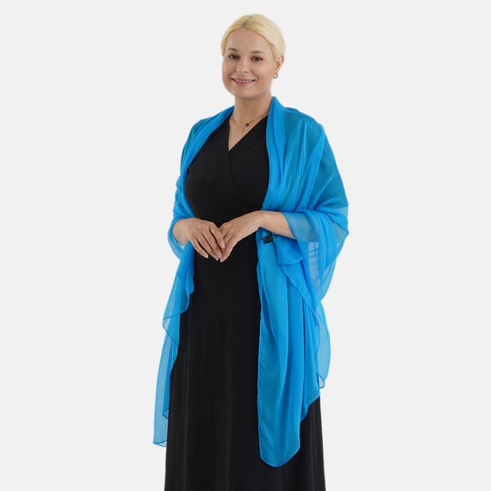 LA MAREY Luxus-Seidenschal aus 100% Maulbeerseide, weicher Fall, 110x180 cm, Kupfer