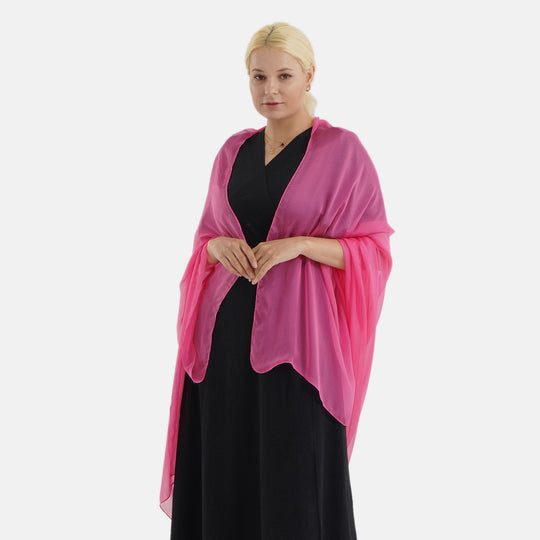 LA MAREY Luxus-Seidenschal aus 100% Maulbeerseide, weicher Fall, 110x180 cm, Kupfer