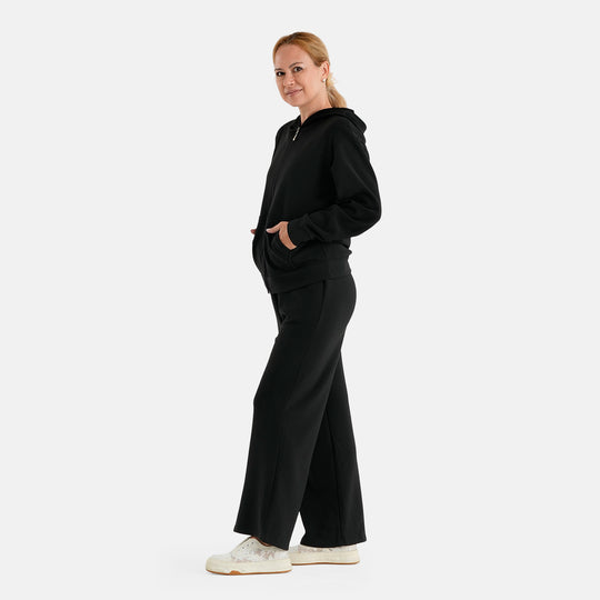 LA MAREY 2-teiliger Damen-Freizeitanzug mit Kapuzenjacke und weiter Hose, Gr. EU 46-48 (XL), Olivgrün