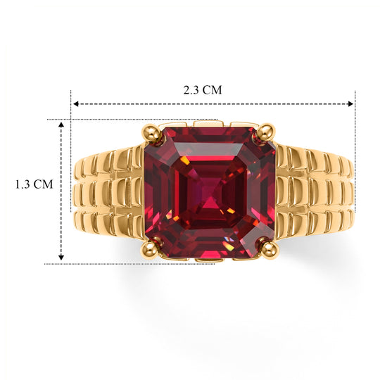 EVER TRUE AAA Lab Grown Rubin Ring 950 Kupfer (Größe 17.00) ca. 6,60 ct