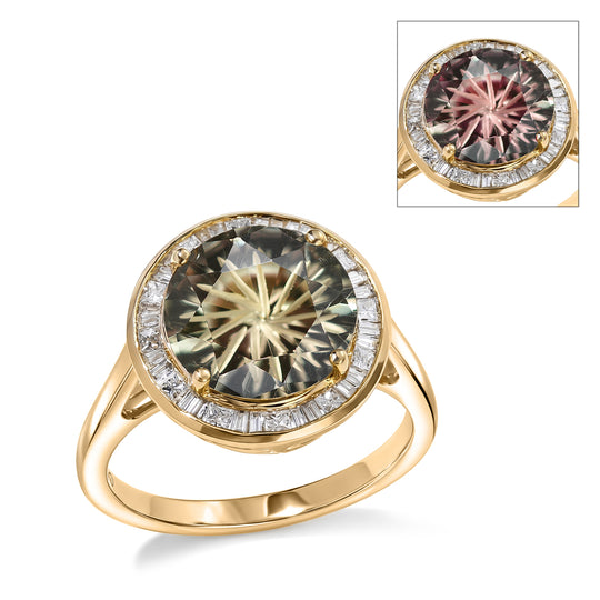LUXORO AAA Turkizit, Weißer Diamant Ring 417 Gold (Größe 16.50) (10-16 Werktage Lieferzeit) ca. 4,51 ct