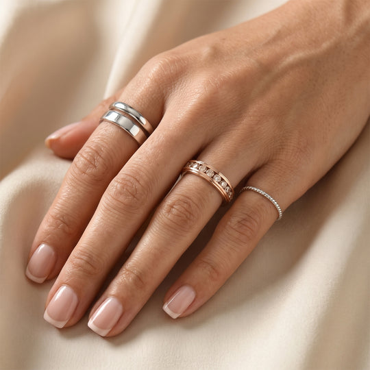 EVER TRUE Natürlicher Champagner Diamant Ring Nickelfreies Messing (Größe 21.00)