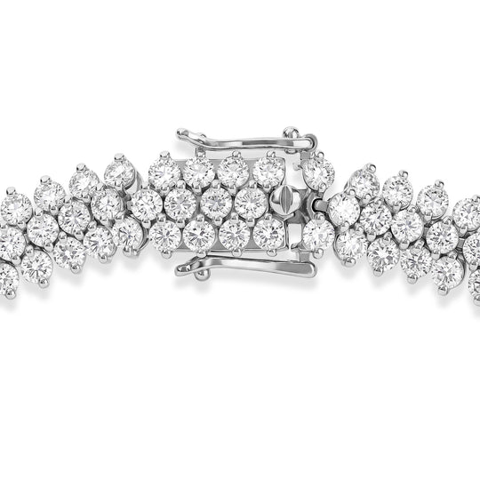 LUXURIANT SGL zertifiziertes SI-GH Labor Diamant 18cm Armband, 925 Silber rhodiniert - 13,50 ct.