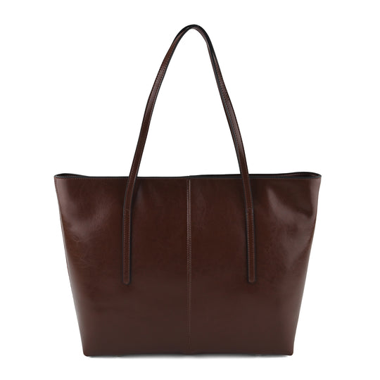 LA MAREY Echtleder-Shopper mit Kartenetui und Schlüsselfinder, 35,5x11x30cm, Bordeauxrot