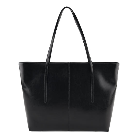 LA MAREY Echtleder-Shopper mit Kartenetui und Schlüsselfinder, 35,5x11x30cm, Bordeauxrot