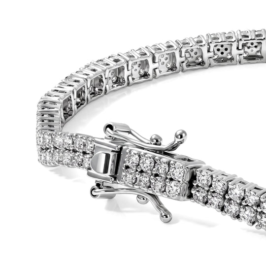 LUXURIANT SGL zertifiziertes SI-GH Labor Diamant 20cm Armband, 925 Silber rhodiniert - 5 ct.