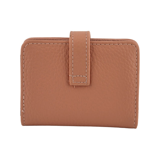 Echtleder-Kartenetui mit RFID-Schutz, 12 Kartenfächern und H-Schnallenverschluss, 10x3x8 cm, Schwarz