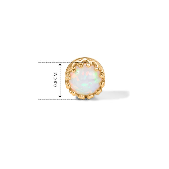 D'Joy AA Natürlicher, äthiopischer Welo Opal Ohrringe 925 Silber 750 Vergoldet ca. 1,23 ct.
