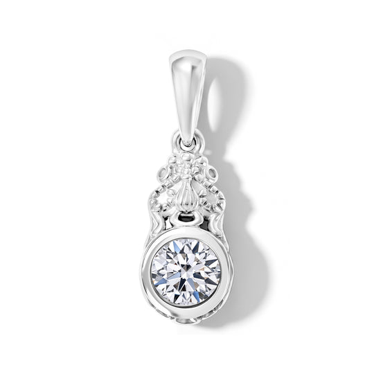 LUXURIANT DIAMOND - Lab Grown Diamant SGL zertifiziert SI-GH Anhänger 925 Silber Rhodiniert ca. 0.50 ct