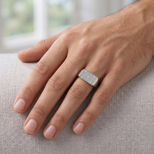 EVER TRUE Weißer Diamant Ring Nickelfreies Messing (Größe 21.00) ca. 0,02 ct