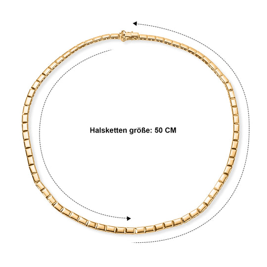 EverTrue 50cm Halskette, Bronze 750 vergoldet Halskette - 28,24 Gramm