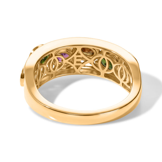 EVER TRUE AA Mehrfarbig-Turmalin Ring Reine Bronze (Größe 21.00) ca. 1,14 ct