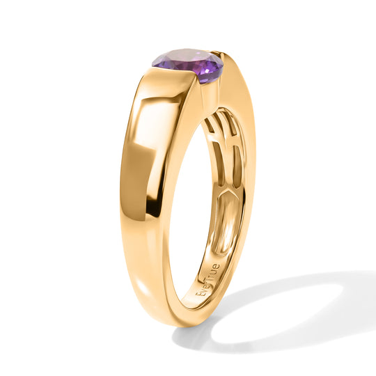 EVER TRUE Afrikanischer Amethyst Ring Nickelfreies Messing (Größe 19.00) ca. 0,78 ct