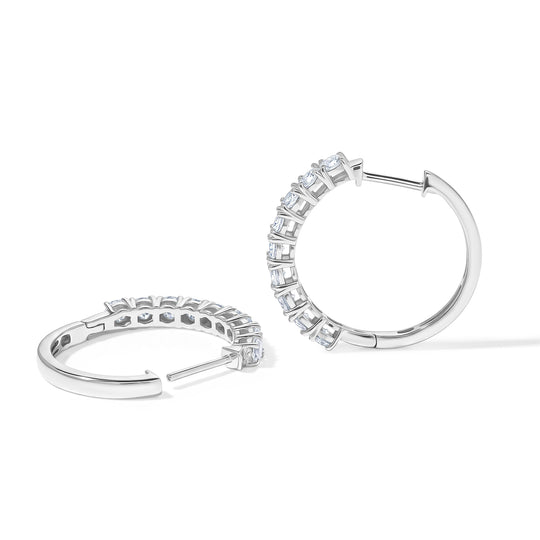 D'Joy Moissanit Ohrringe, 925 Silber rhodiniert - 1,80 ct.