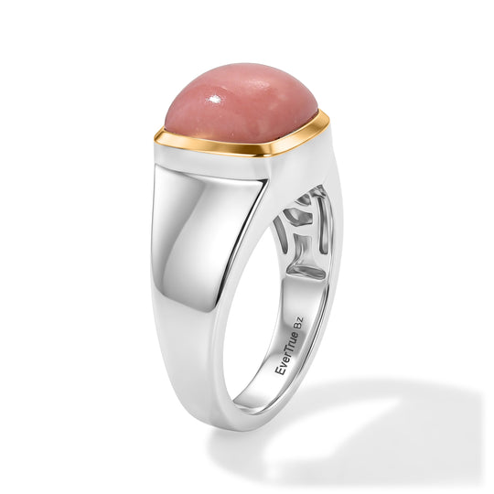 EverTrue AA peruanischer rosa Opal Ring, Bronze mit Platin E-Beschichtung - 4,20 ct.