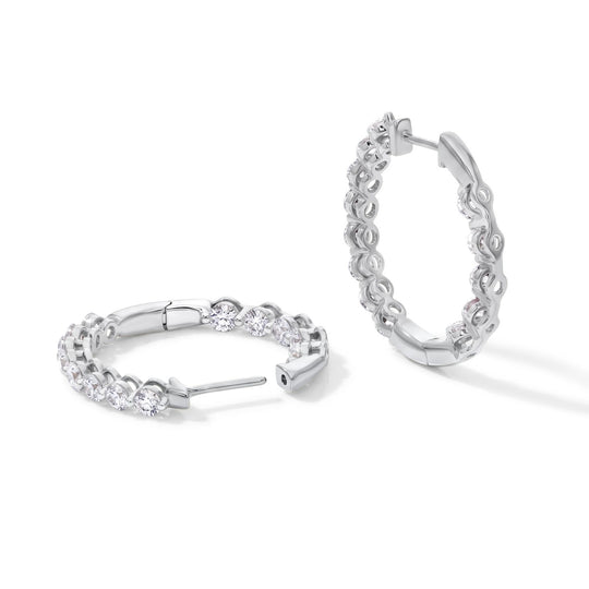 LUXURIANT DIAMOND - Lab Grown Diamant SI-GH Ohrringe 925 Silber 750 Gelbgold vermeil ca. 2.00 ct