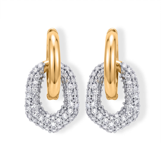 LUXURIANT DIAMOND - Lab Grown Diamant SI-GH SGL zertifiziert Ohrringe 925 Silber Rhodiniert ca. 1,00 ct.