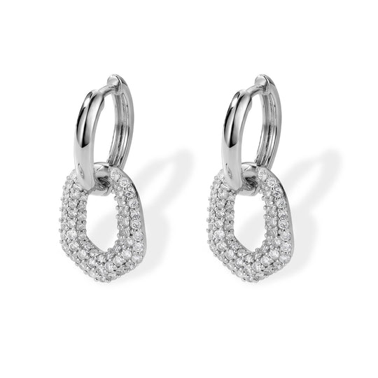 LUXURIANT DIAMOND - Lab Grown Diamant SI-GH SGL zertifiziert Ohrringe 925 Silber Rhodiniert ca. 1,00 ct.