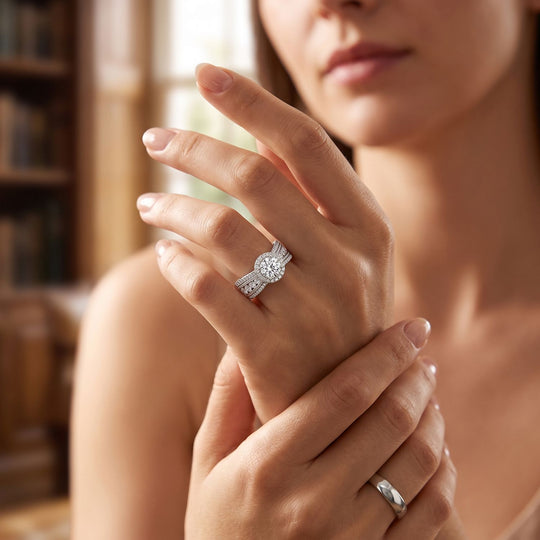 LUXURIANT DIAMOND - Lab Grown Diamant SI-GH SGL zertifiziert Ring 925 Silber Rhodiniert (Größe 22.00) ca. 1,89 ct