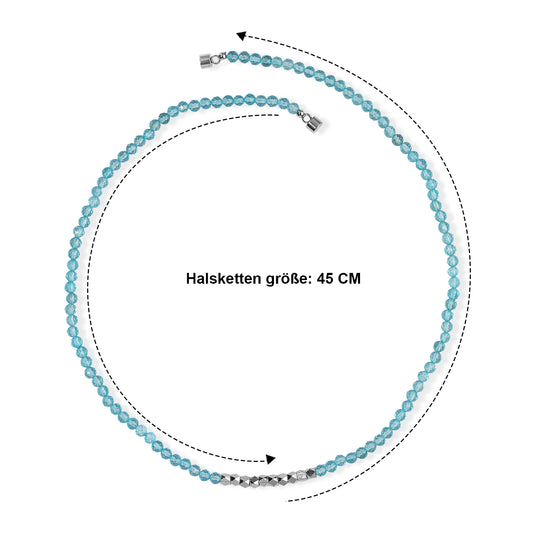 EVER TRUE Citrin Halskette ca. 45 cm Nickelfreies Messing Platiniert ca. 40.00 ct