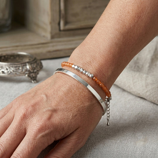 EVER TRUE Citrin Armband ca. 19 cm Nickelfreies Messing Platiniert ca. 14.00 ct