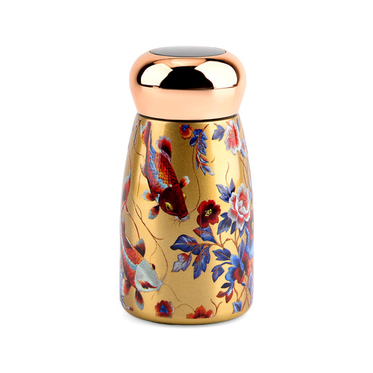 Edelstahl-Trinkflasche mit Temperatursensor, 230 ml, Blumenmotiv