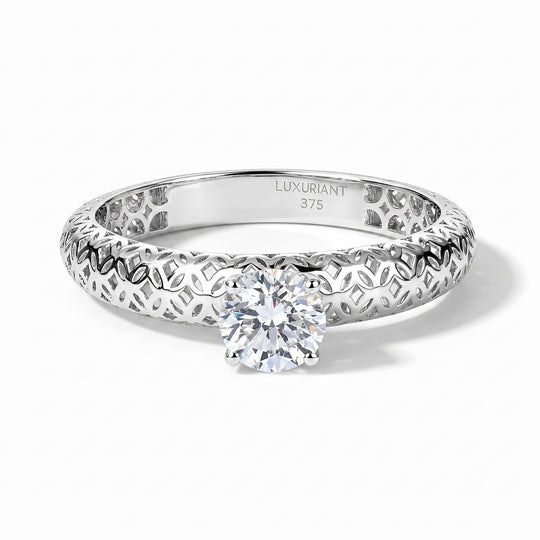 LUXURIANT DIAMOND - Lab Grown Diamant VS-EF IGI zertifiziert Ring 375 Gold (Größe 19.00) ca. 0.50 ct