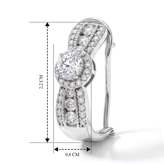 LUXURIANT DIAMOND - Lab Grown Diamant SGL zertifiziert SI-GH Ohrringe 925 SIlber Rhodiniert ca. 2.00 ct