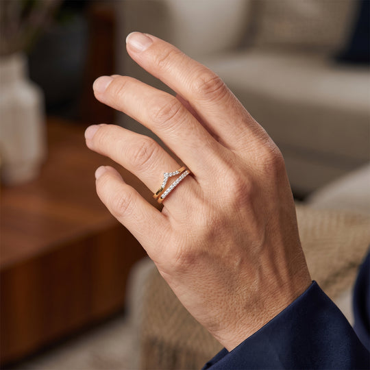 LUXURIANT SI-GH Labor Diamant Ring, 925 Silber rhodiniert - 0,25 ct.