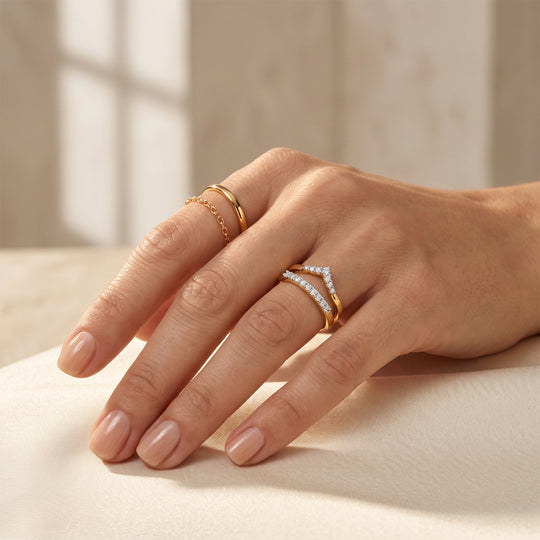 LUXURIANT SI-GH Labor Diamant Ring, 925 Silber rhodiniert - 0,25 ct.