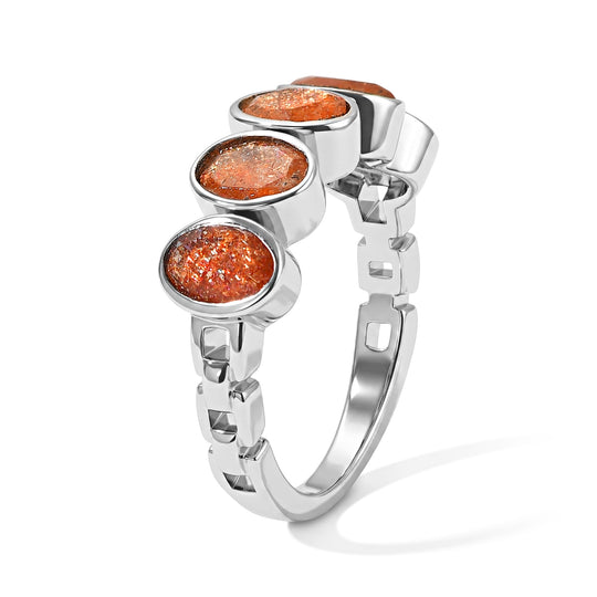 EVER TRUE Sonnenstein Ring 316L Edelstahl (Größe 21.00) ca. 2,06 ct